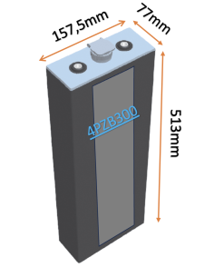 Batterie de traction 4PZB300 en 2V 300ah en C5 Livraison incluse