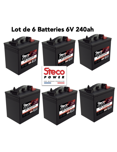 Batterie Traction Steco 6V 240ah Deep cycles Livraison incluse