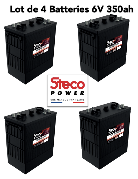 Batterie Traction Steco 6V 350ah Deep cycles Livraison incluse