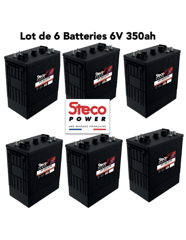 Batterie Traction Steco 6V 350ah Deep cycles Livraison incluse