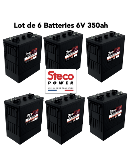 Batterie Traction Steco 6V 350ah Deep cycles Livraison incluse
