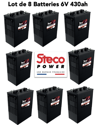 Batterie Traction Steco 6V 430ah Deep cycles Livraison incluse