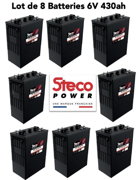 Batterie Traction Steco 6V 430ah Deep cycles Livraison incluse