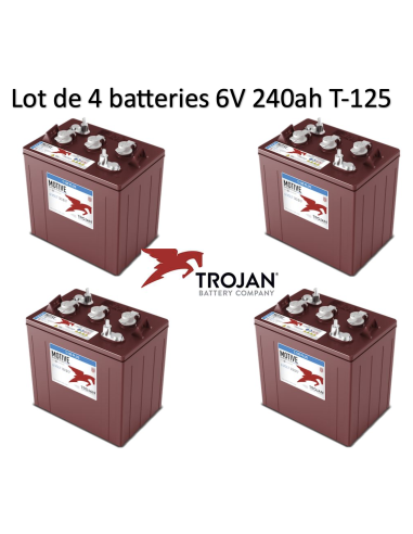 Batterie Trojan T-125 en  6V 240ah Deep cycles Livraison incluse