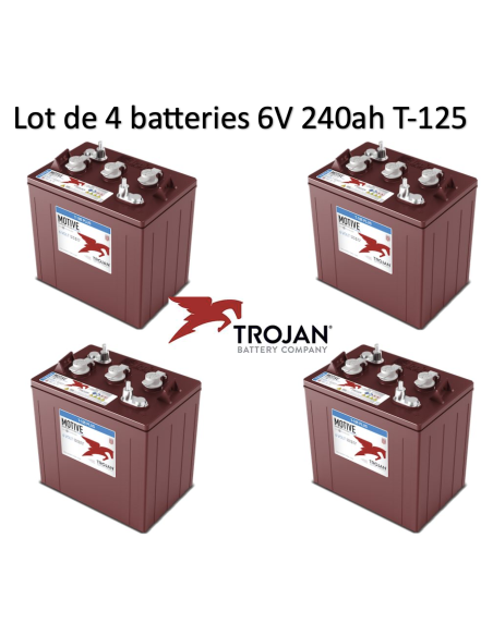 Batterie Trojan T-125 en  6V 240ah Deep cycles Livraison incluse