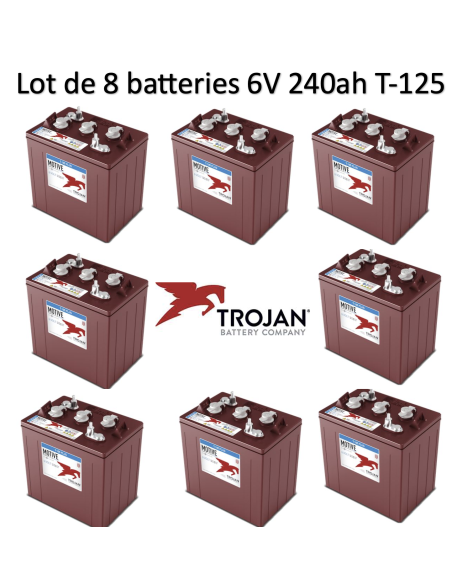 Batterie Trojan T-125 en  6V 240ah Deep cycles Livraison incluse