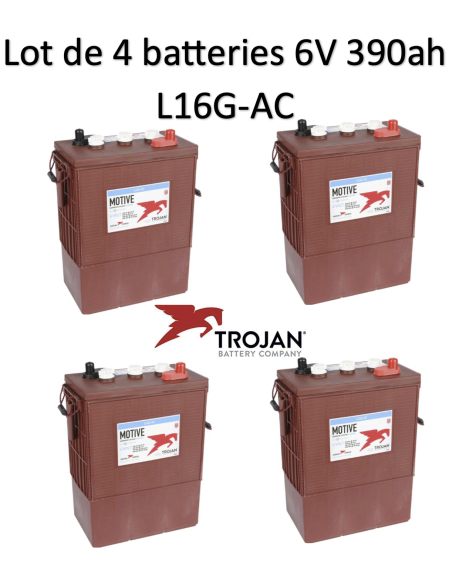 Batterie Traction Trojan L16G-AC en  6V 390ah Deep cycles Livraison incluse