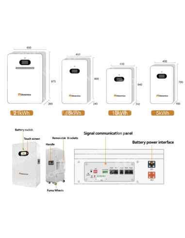Batterie Lithium LifeP04 Dawnice 48v 10KWH Garantie 12 ans Livraison incluse