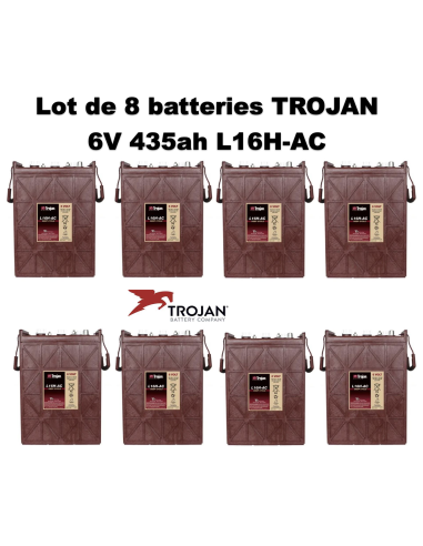 Batterie Traction Trojan L16H-AC en  6V 435ah Deep cycles Livraison incluse