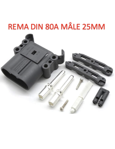Prise Connecteur REMA EURO 80A DIN Mâle 25mm2 avec poignée