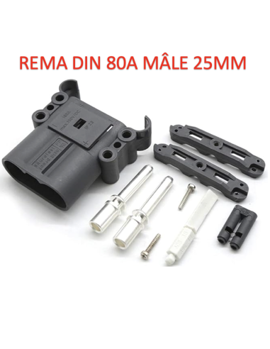 Prise Connecteur REMA EURO 80A DIN Mâle 25mm2 avec poignée