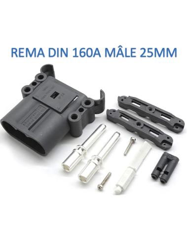 Prise Connecteur REMA EURO 160A DIN Mâle 25mm2 avec poignée