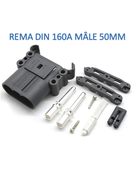 Prise Connecteur REMA EURO 160A DIN Mâle 50mm2 avec poignée