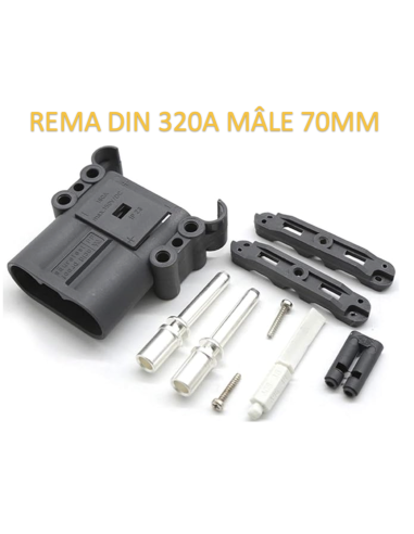 Prise Connecteur REMA EURO 320A DIN Mâle 70mm2 avec poignée