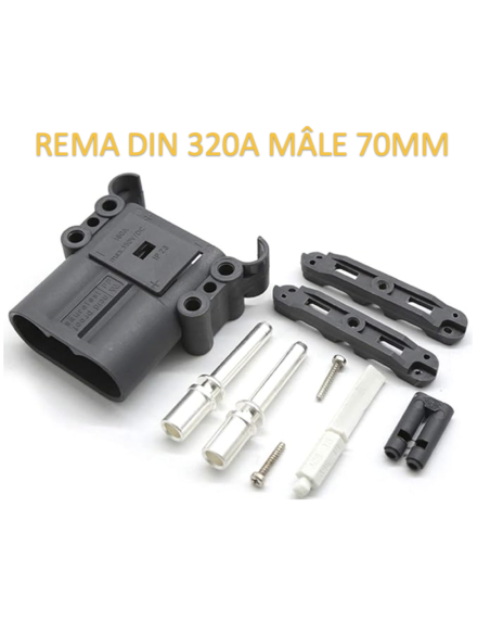 Prise Connecteur REMA EURO 320A DIN Mâle 70mm2 avec poignée