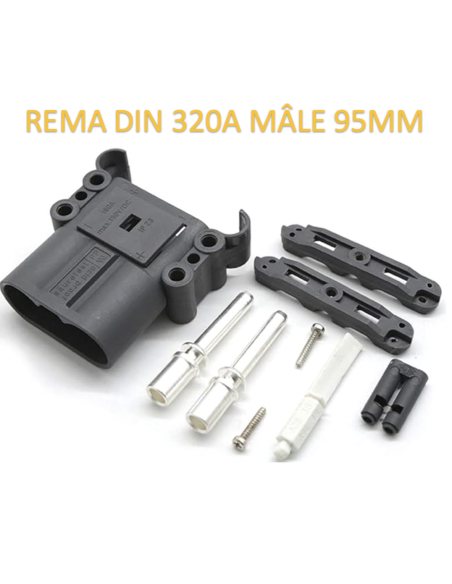Prise Connecteur REMA EURO 320A DIN Mâle 95mm2 avec poignée