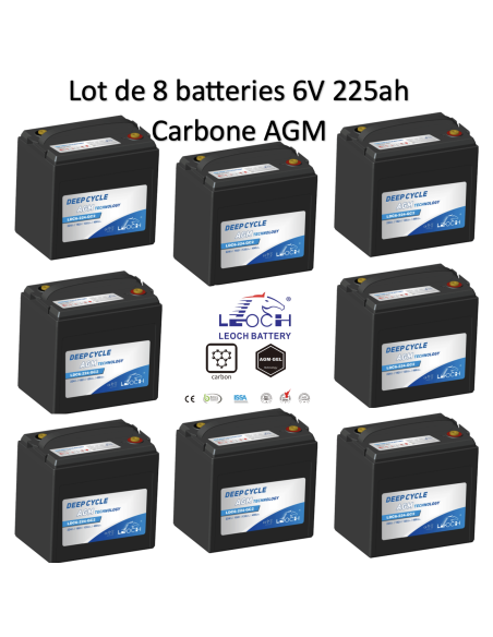 Batterie 6V 224ah Leoch AGM / GEL Carbone Livraison incluse