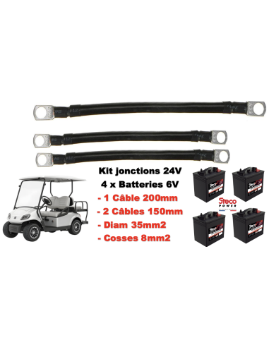 Kit de Jonctions 24V pour batteries 6V et 48V pour batteries 12V