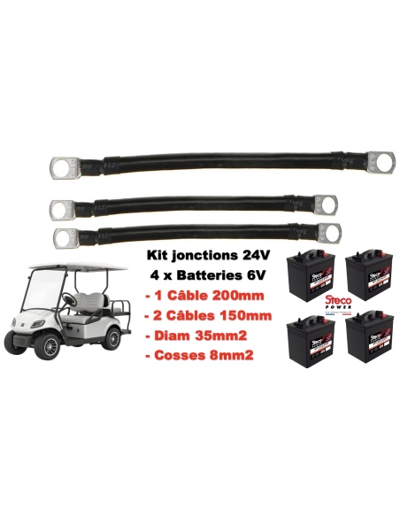 Kit de Jonctions 24V pour batteries 6V et 48V pour batteries 12V